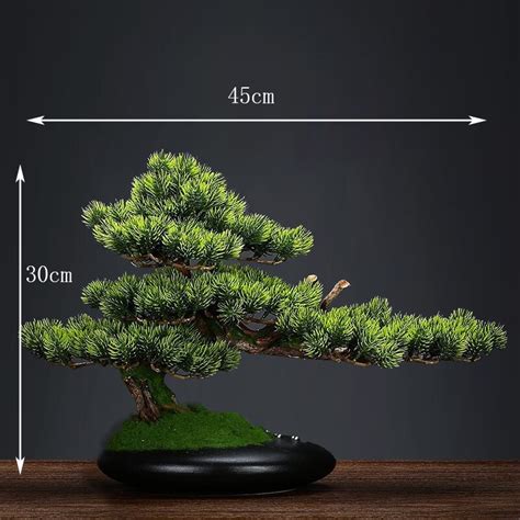 Bonsaï artificiel dans un environnement zen