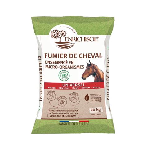 Sacs de fumier de cheval déshydraté en granulés