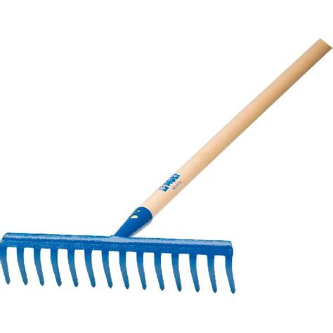 Détail des dents métalliques d'un râteau pour enfant