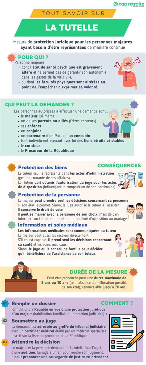 Schéma de l'organisation de la tutelle en France