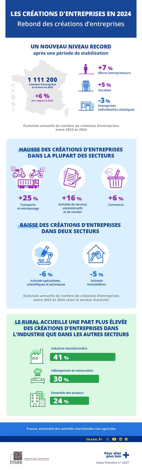Infographie sur la répartition sectorielle des entreprises en France