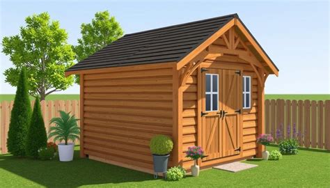 Différents modèles d'abris de jardin en bois dans un environnement nordiste