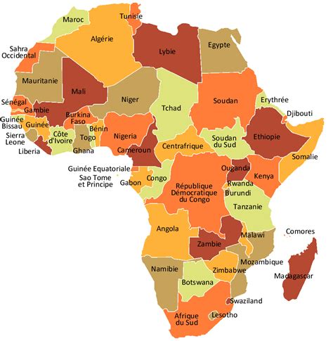 carte de l'Afrique avec les pays francophones en surbrillance, illustrant la zone géographique concernée par les pressions