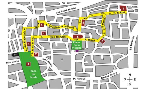 Plan du centre historique de Mont-de-Marsan