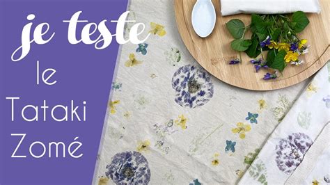 Tissu préparé pour le tataki-zomé