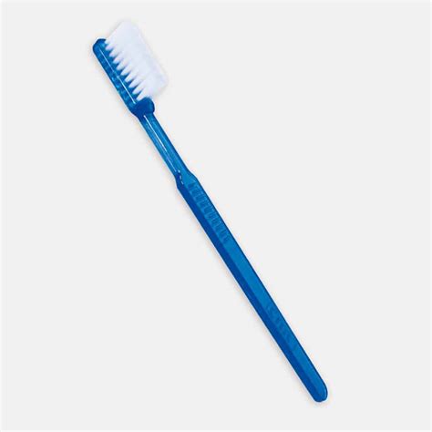 Schéma technique d'une brosse à dents sous un robinet avec un jet d'eau précis