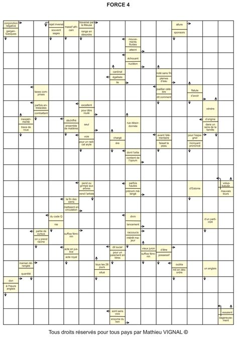 Illustration d'une grille de mots fléchés avec la définition 