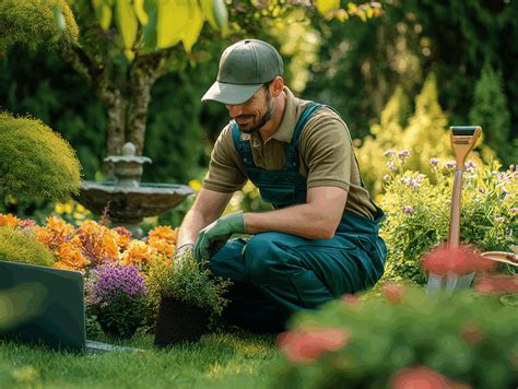 jardinier professionnel utilisant des outils électriques silencieux