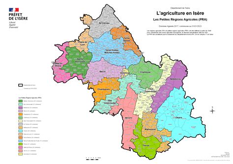 Carte des régions agricoles des Alpes-de-Haute-Provence