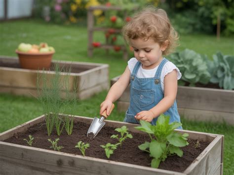 Enfants cultivant des légumes dans un jardin pédagogique