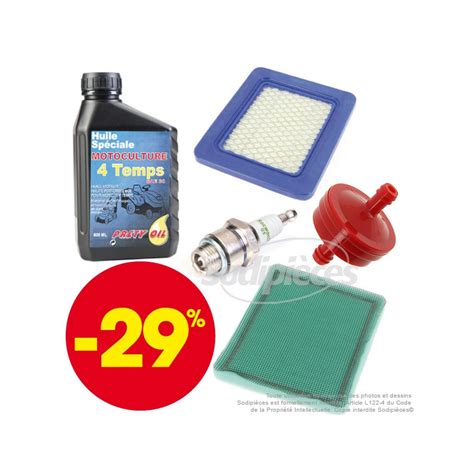 Consommables pour entretien moteur : huile, filtre, bougie