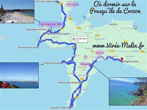 Carte de la presqu'île de Crozon avec les emplacements des futurs composteurs partagés