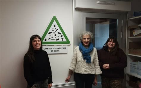 Photo de Maïwenn Paul, Dominique Pardo et Christine Lastennet du service prévention déchets