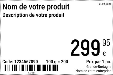 Étiquette de prix d'un plant de framboisier