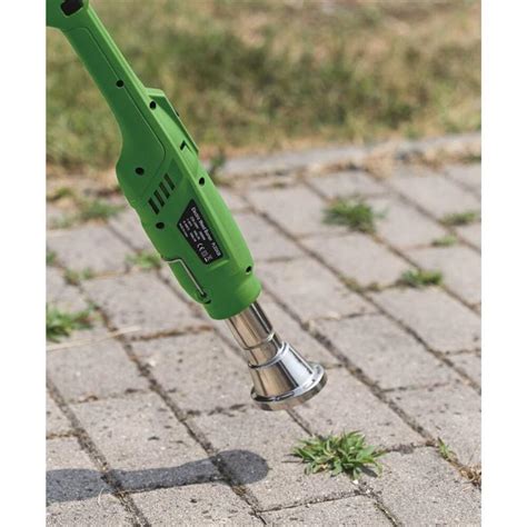 Photo détaillée de la poignée ergonomique d'un désherbeur électrique