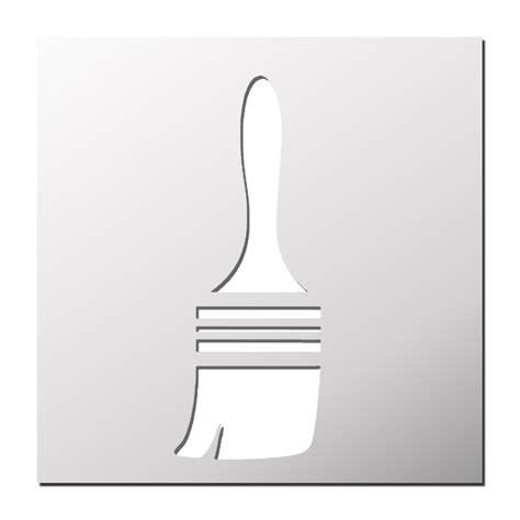 Outils nécessaires pour l'application du pochoir (pinceau, peinture, pochoir)