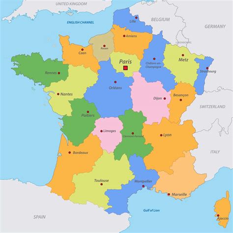 Carte de France mettant en évidence le savoir-faire français