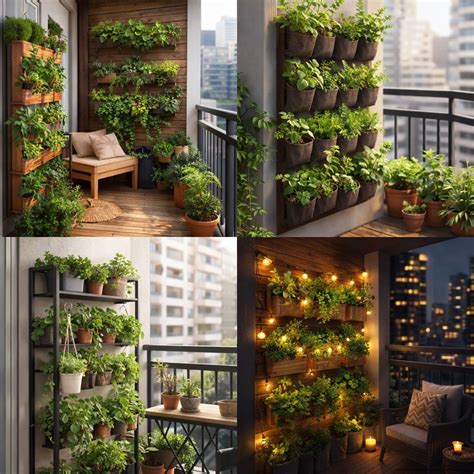 Exemple de jardin vertical sur un balcon