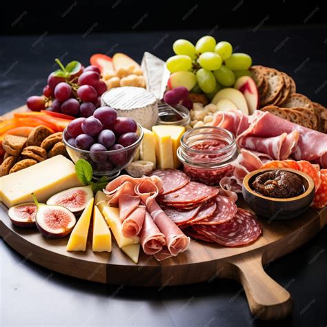 Planche de fromages et charcuteries avec du maroilles