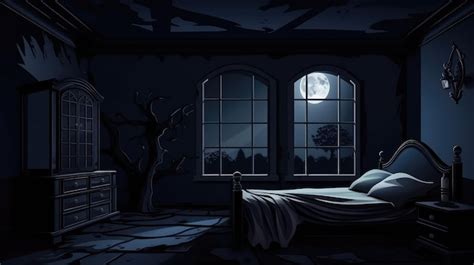 Image d'une chambre sombre et désordonnée
