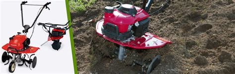 Motobineuses Mantis en action dans un jardin