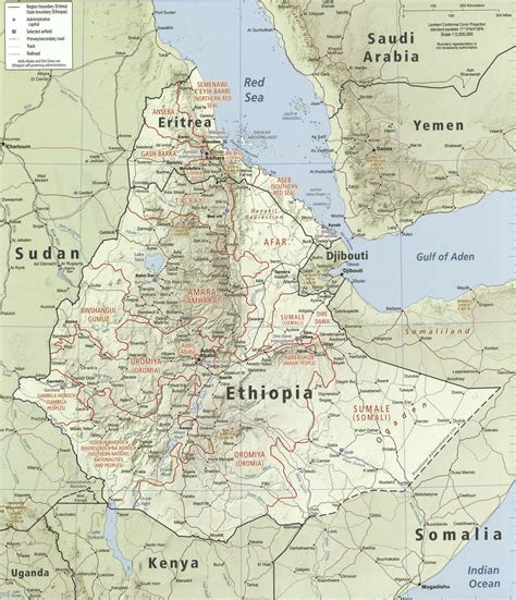 Carte de la région d'Humera en Éthiopie