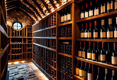 vue intérieure d'une cave à vins et spiritueux