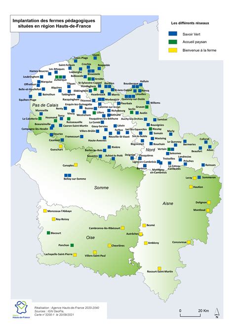 Carte des fermes pédagogiques en France