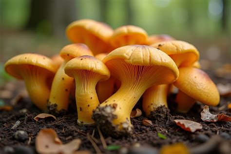 Illustration d'une girolle dans son environnement naturel