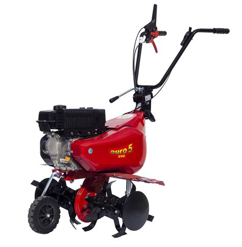 Vue d'ensemble de la motobineuse Euro 5 Evo dans un environnement de jardinage