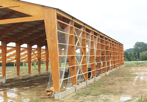 Bâtiment de stockage en lamibois de hêtre