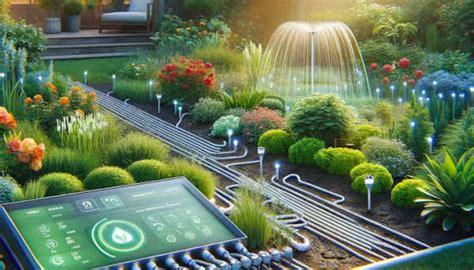 Infographie des possibilités de la domotique au jardin