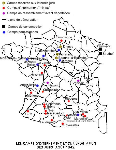 Carte des camps de permaculture en France