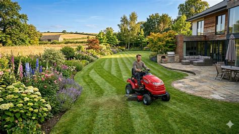 Tondeuse mulching en action