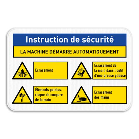 Panneau de sécurité pour l'utilisation de machines de jardinage