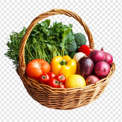 Légumes frais dans un panier en osier