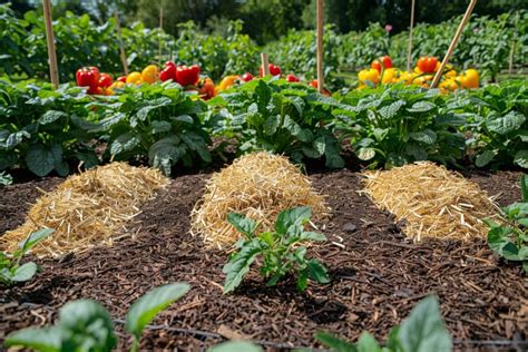 potager diversifié utilisant des techniques de paillage et d'association de cultures