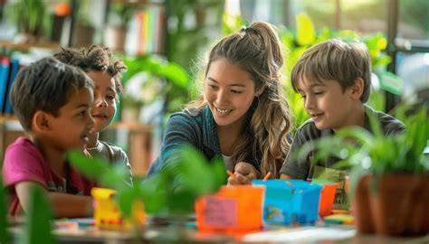 Enfants jardiniers en milieu scolaire
