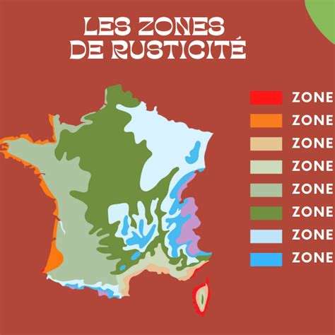 Carte des zones de rusticité des plantes en France