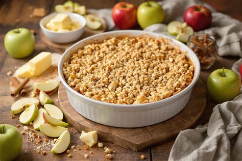 Crumble aux pommes et hibiscus doré