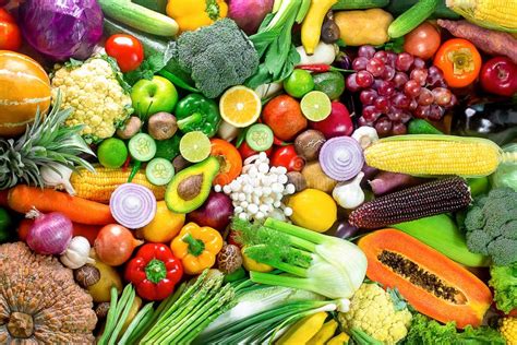 légumes et fruits colorés pour pigments
