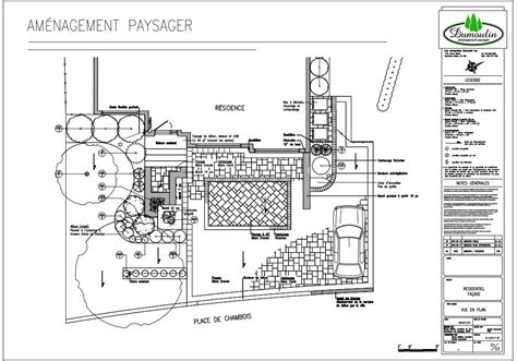 Plan d'aménagement paysager après construction