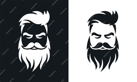Illustration d'un homme barbu élégant