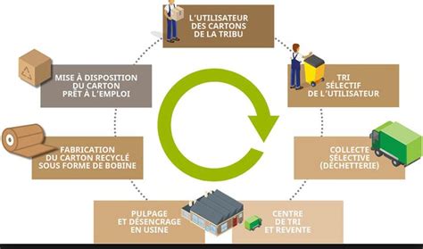 Schéma simplifié du cycle de vie d'un emballage en PLA, de la biomasse au compost industriel