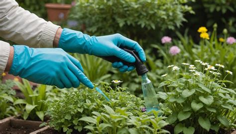Jardinier appliquant du sulfate de cuivre sur des vignes