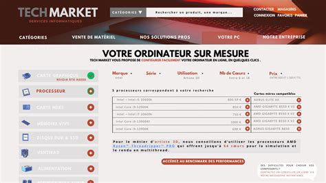 Interface d'un site de vente de matériel agricole d'occasion