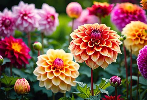 Comparaison des différentes formes de fleurs de dahlias