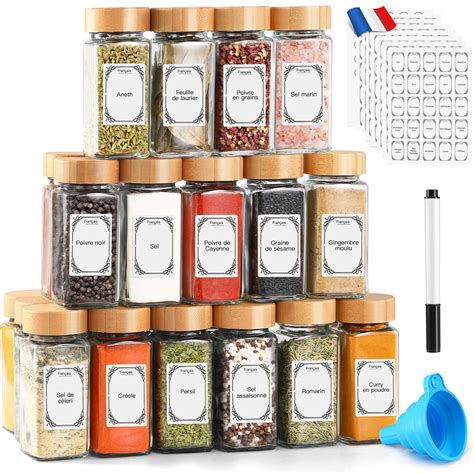 bocaux d'épices vintage