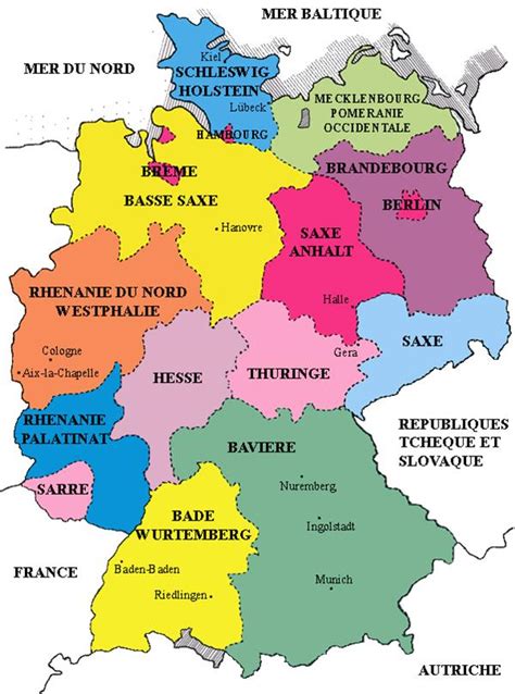Carte de l'Allemagne avec des icônes représentant les régions où l'on trouve des revendeurs de figuiers