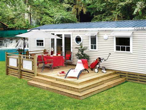Différents types de terrasses pour mobil-home